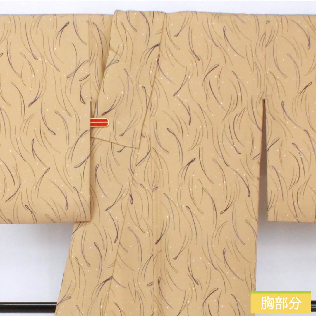 Small pattern, polyester, length 163.5cm, sleeve length 63.5cm, lined, walnut color, abstract pattern, S rank, beige, 1115005632425