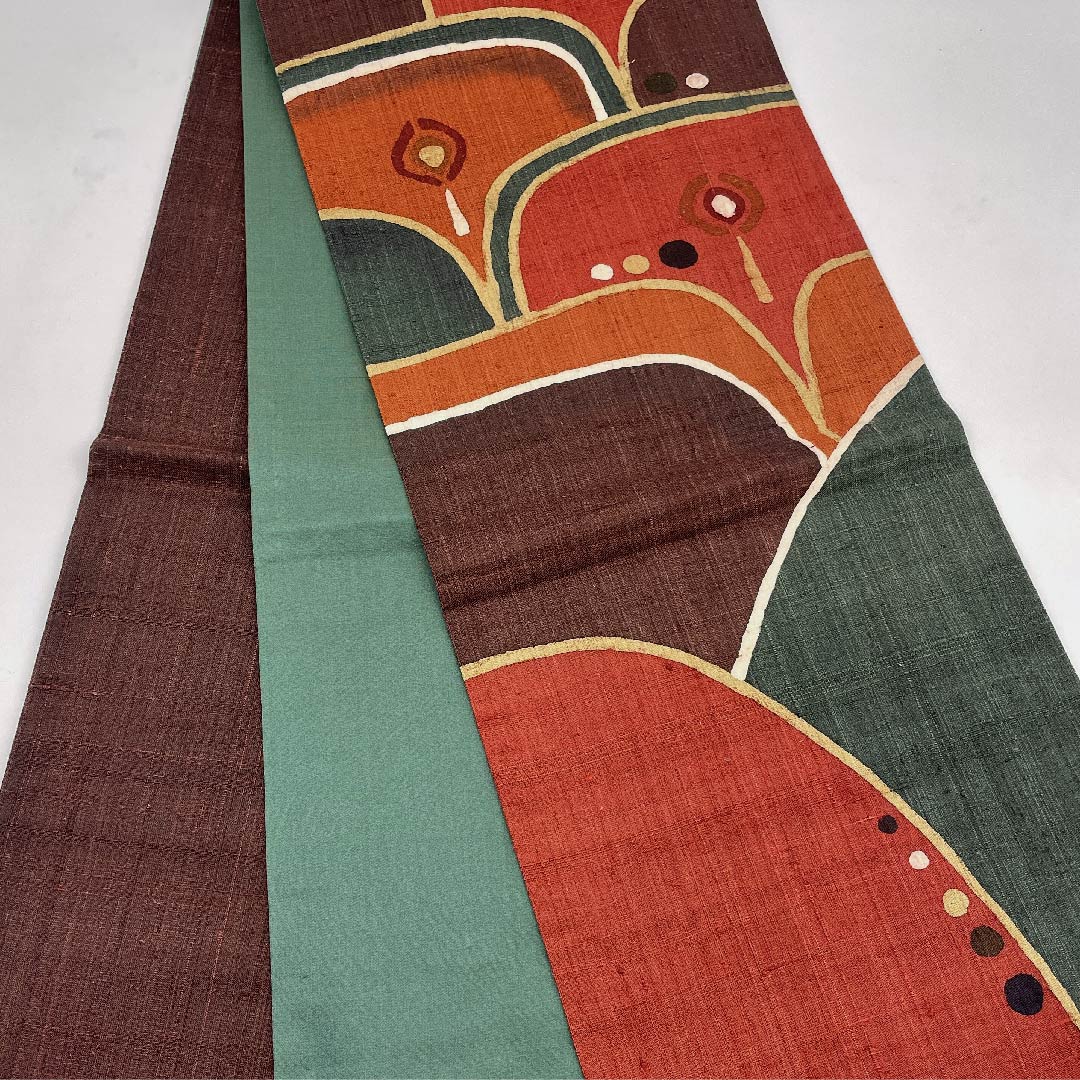 Nagoya obi, gradation, Kyoto bag obi, abstract pattern, dyed obi, obi length 370cm, pure silk, A rank, six-way, casual, gradation, 1124003223399, open style
