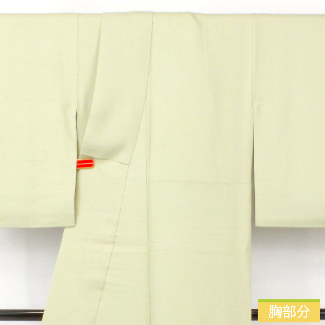 色留袖 正絹 身丈159cm 裄丈63cm 袷 薄緑色(うすみどりいろ) 寿光織 風景模様 一つ紋 Sランク 緑系 1111001702319