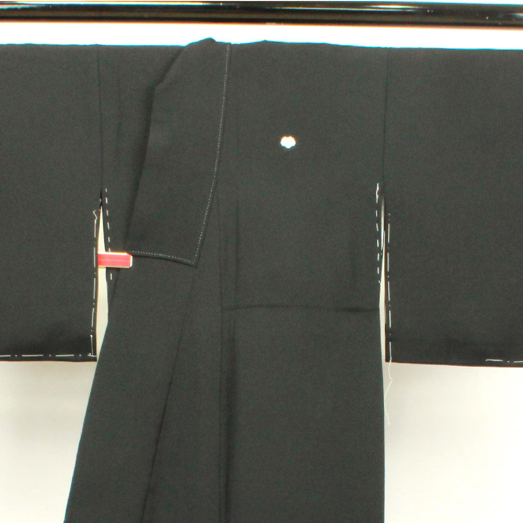 黒留袖 身丈166cm 裄丈65.5cm 袷 しつけ糸付き 未使用品 京友禅 華文 束ね熨斗 垂れ蔦 正絹 Sランク 五つ紋 黒系 1111001082510