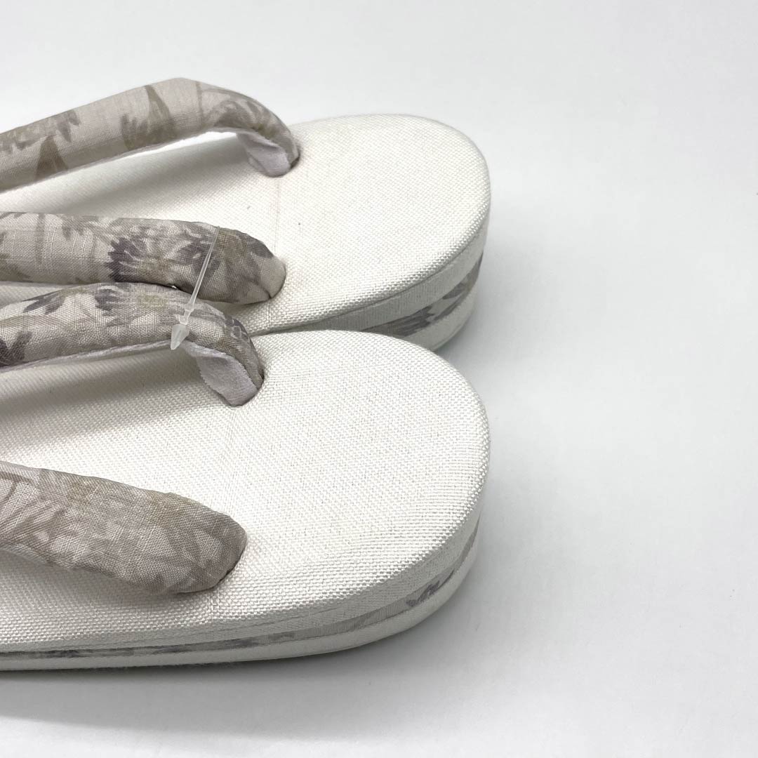 (New) Zori - Linen, NEW Rank, Summer Zori, Linen Zori, Made in Japan, For Summer, Length 24cm, L size, White color, 1122001741411