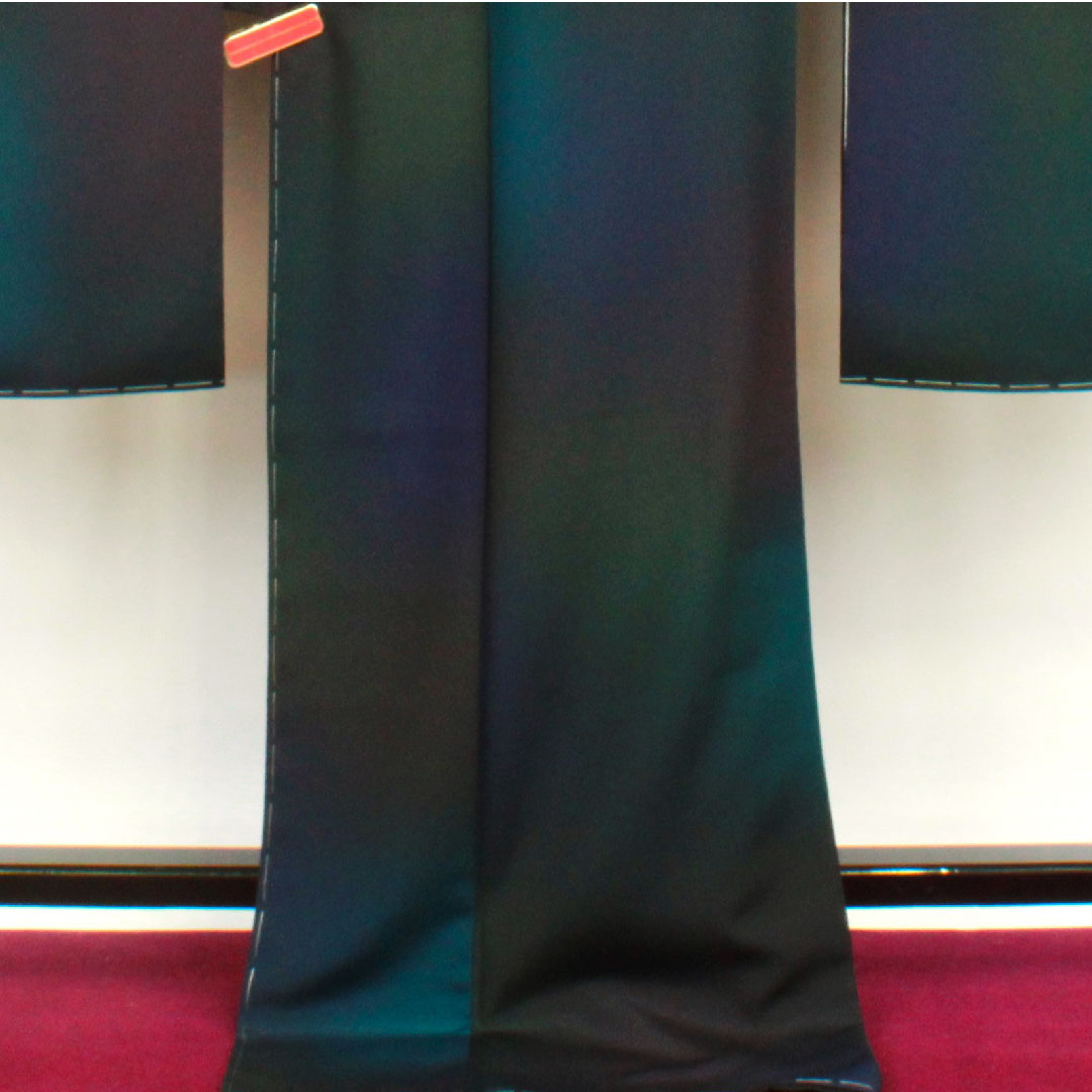 振袖 身丈179.5cm 裄丈71cm 袷 未使用品 染色作家 前田仁仙 しつけ糸あり ボカシ模様 正絹 Sランク グラデ 1113001212899