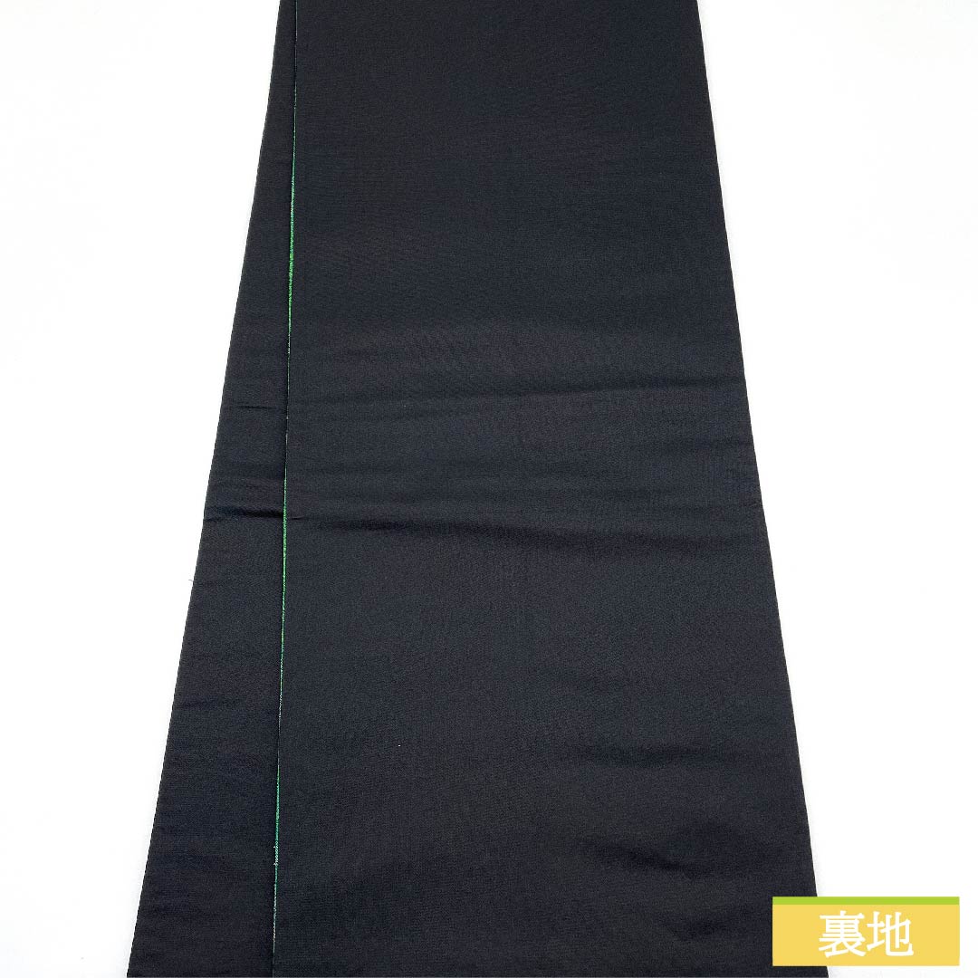 Fukuro Obi, pure silk, turquoise, butterfly, abstract flower, obi length 436cm, S rank, six-way, formal, green, 1123011942319