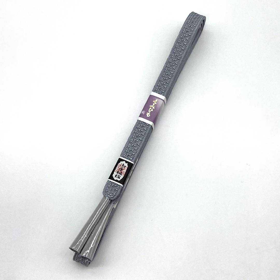 (新古品) 帯締め・帯揚げセット 正絹 NEWランク 鉛色(なまりいろ) 水銀色(すいぎんいろ) 喪服用 長さ約169cm 幅約1.4cm フォーマル グレー系 1141000211322