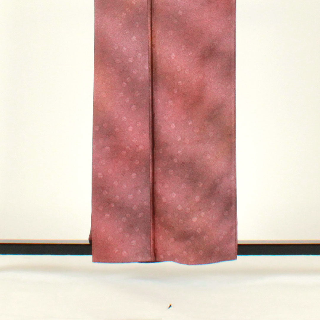 Plain color, vegetable dyed, Tango crepe, bell, length 160cm, sleeve length 65cm, lined, pure silk, S rank, purple, 1114000472420