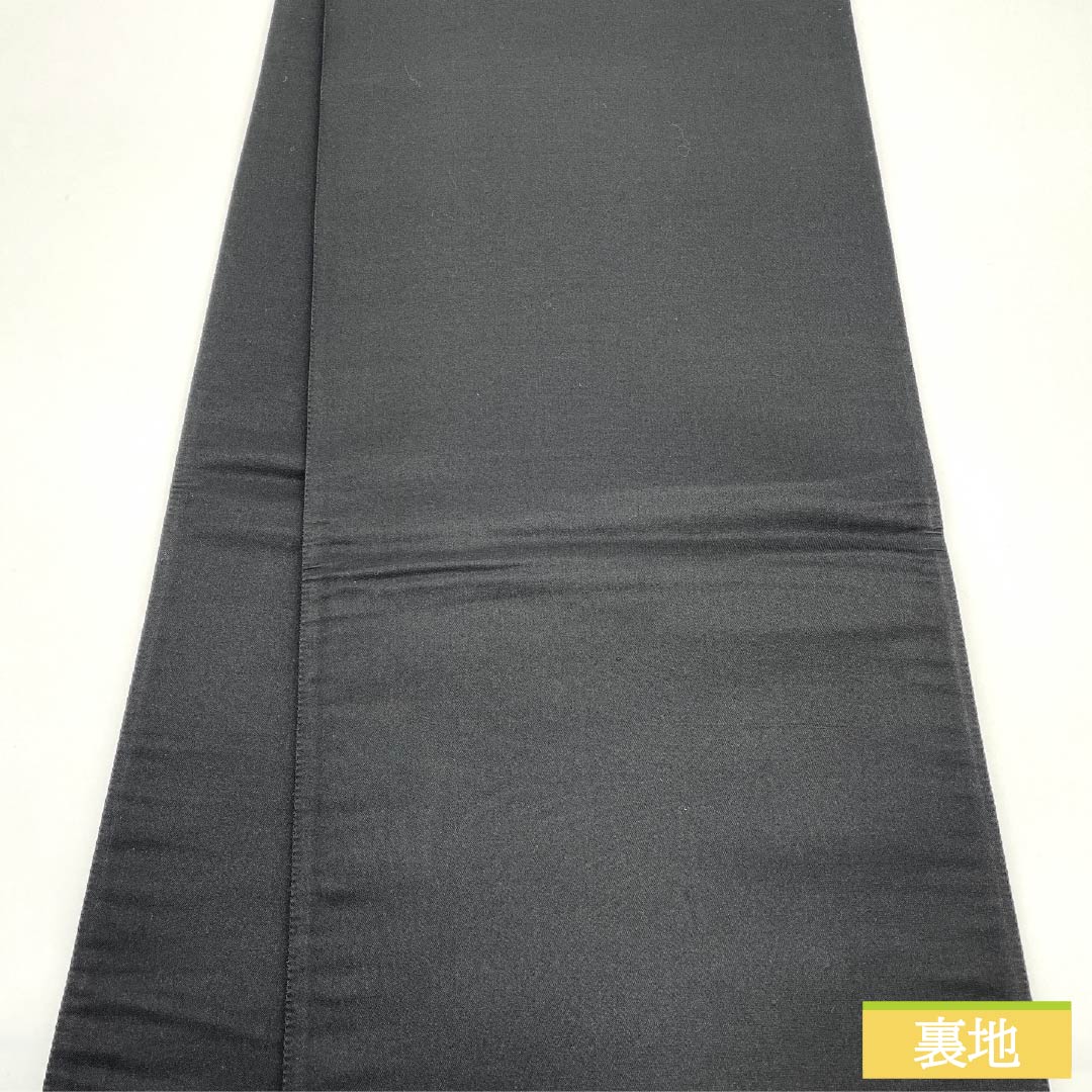 【Unsewn】Fukuro Obi Silk S Rank Black Residential Area Fireworks Raden Obi Length 460cm Partial Pattern Semi-Formal Black Type 1123012202410