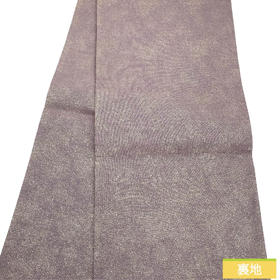 【未仕立】袋帯 正絹 Sランク 半色(はしたいろ) 辻ヶ花 切り嵌め風 帯丈436cm 六通 セミフォーマル 紫系 1123009932320