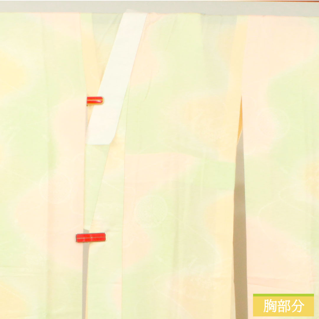 長襦袢 正絹 身丈123.5cm 裄丈64.5cm 単衣 振袖用 ぼかし染 Bランク グラデーション系 1129000604299