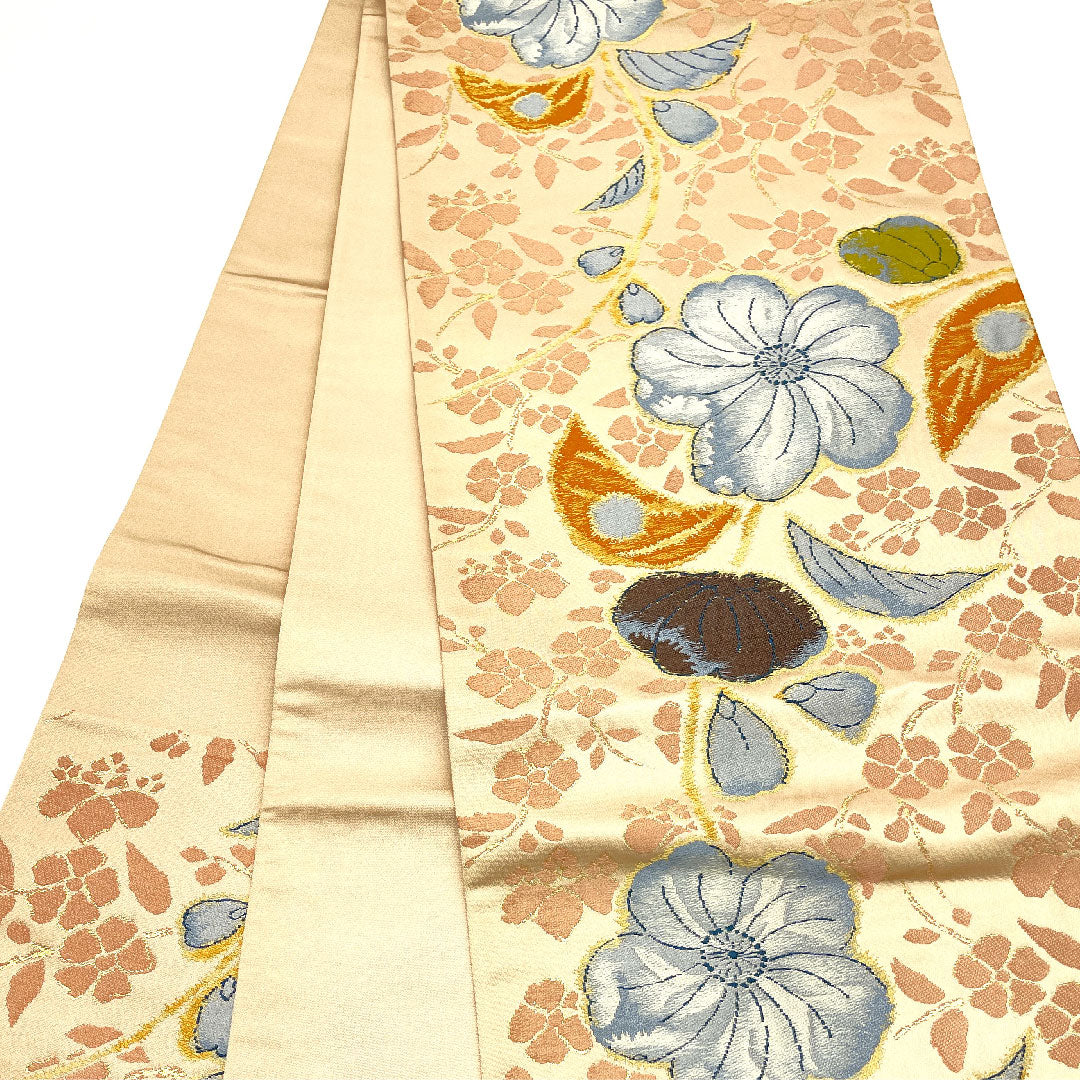 Fukuro Obi, Shirayaen Oba, Tsujigahana, Length 432cm, Pure Silk, S Rank, Six-pass, Semi-formal, Pink, 1123004272313