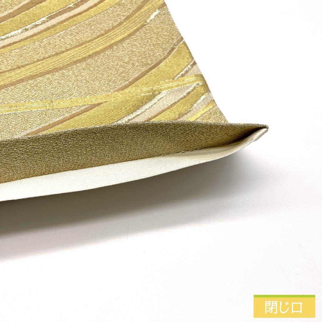 Formal, gold-tone, flowing silk obi (sash), 414cm long, S-rank, six-fold hem, for formal wear, suitable for formal kimonos (tomesode). Product code: 1123014152321