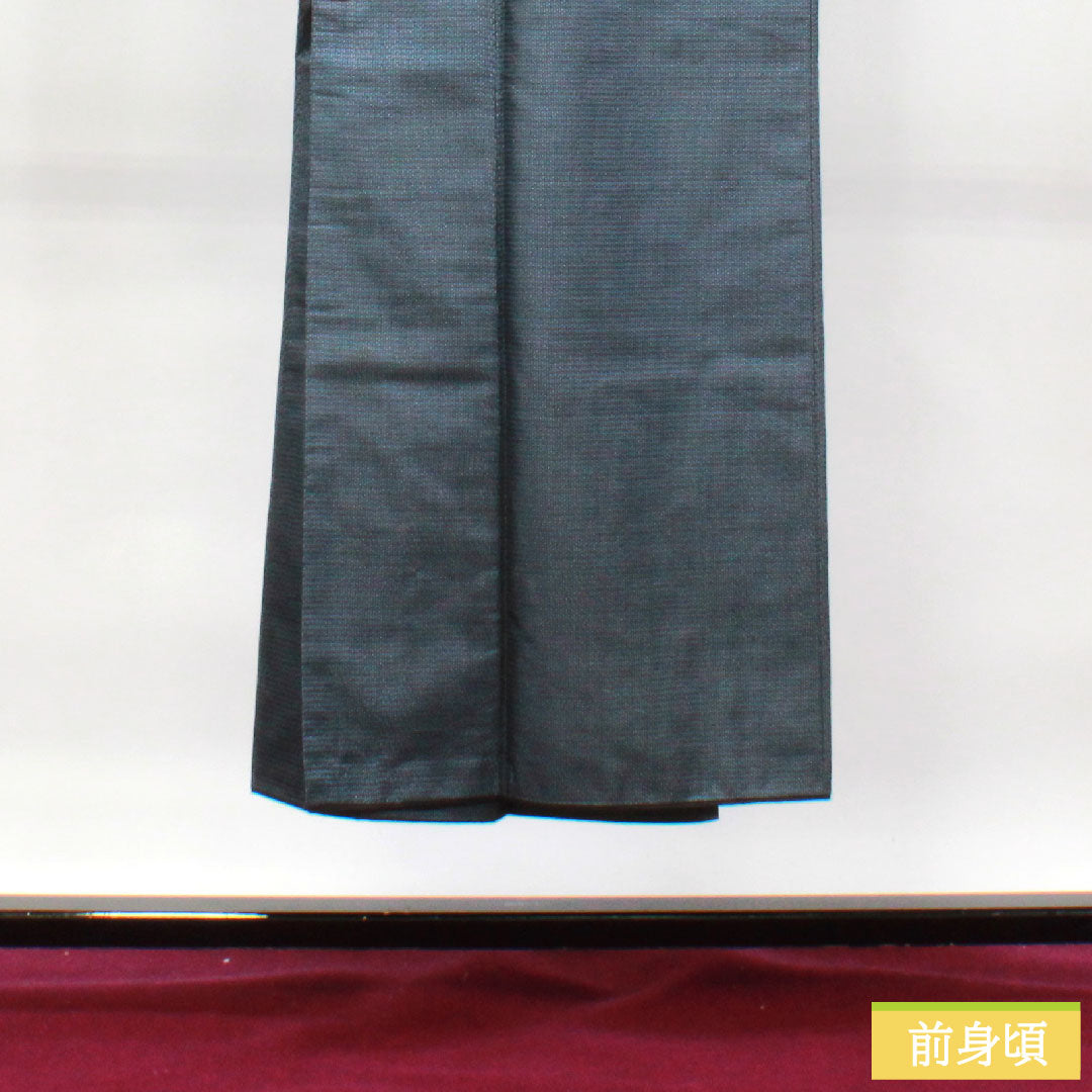 Men's pure silk, length 145cm, sleeve length 69cm, Oshima Tsumugi 100 tortoiseshell pattern, S rank, lined, navy blue, 1119000732418