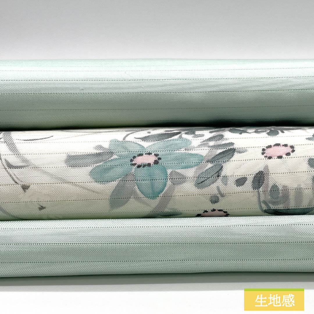 名古屋帯 正絹 薄浅葱色(うすあさぎいろ) 夏帯 作家物 染め帯 帯丈379cm Sランク ポイント柄 セミフォーマル 緑系 1124008552319 名古屋仕立て