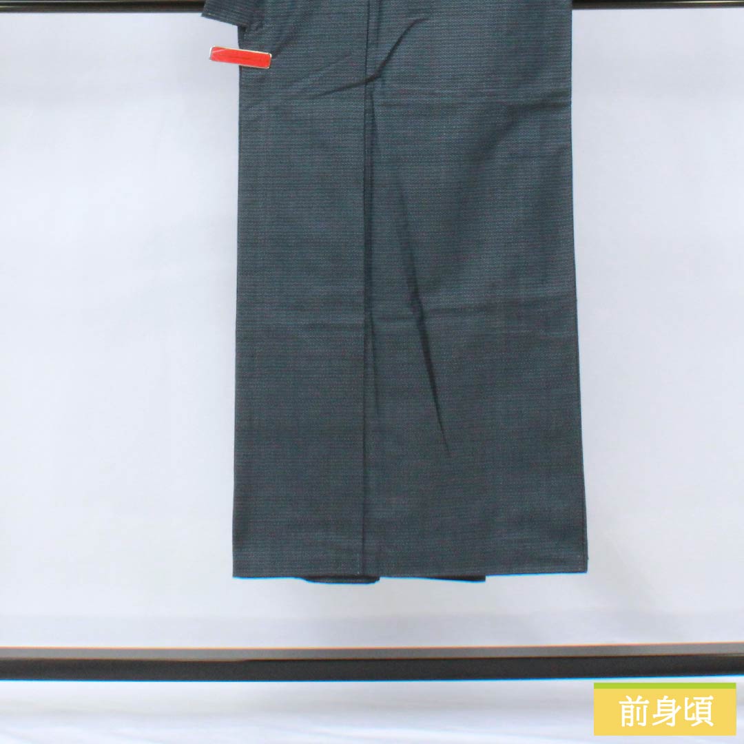 Men's silk S-rank kimono, length 143cm, sleeve length 69cm, Iced brown (ice-colored), Oshima Tsumugi pongee with a tortoiseshell pattern, lined, navy blue, product number 1119001242418