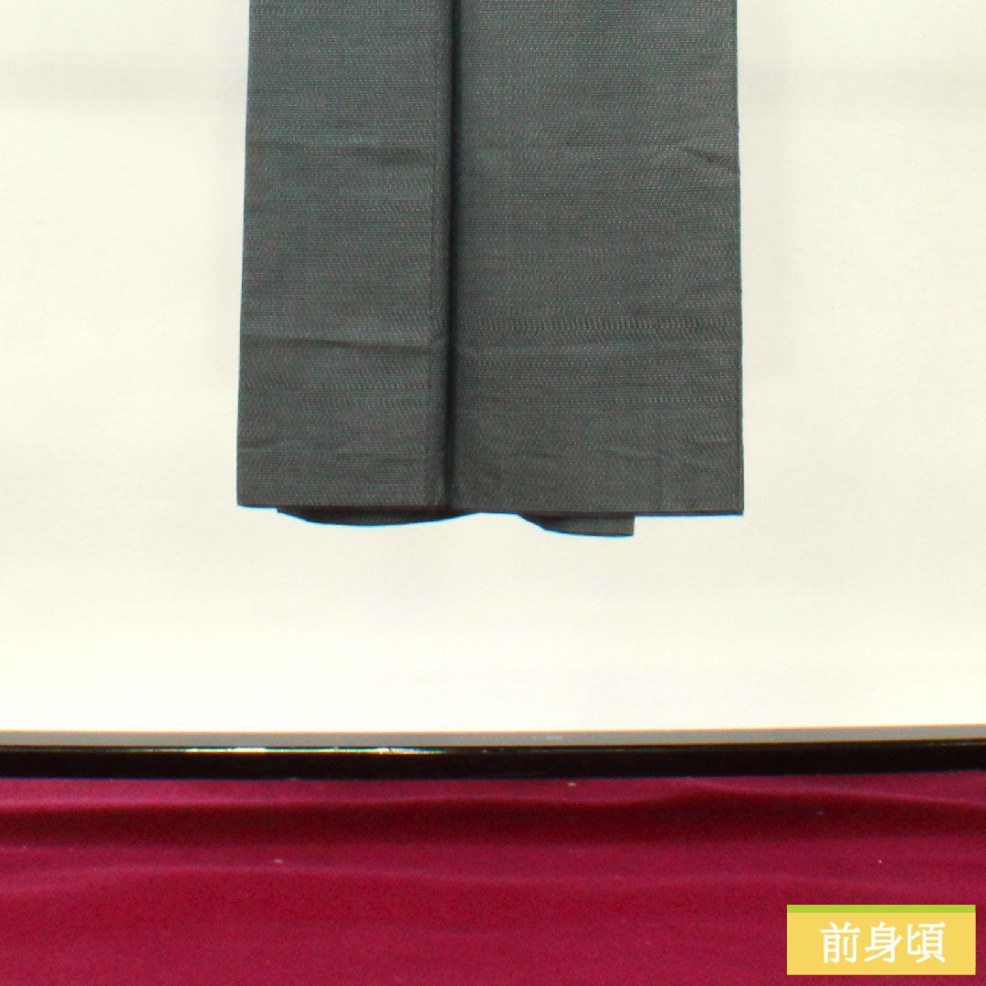 Men's pure silk, length 133cm, sleeve length 67.5cm, Oshima Tsumugi, geometric pattern, A rank, lined, navy blue, 1119000773318