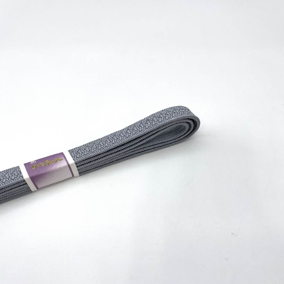 (新古品) 帯締め・帯揚げセット 正絹 NEWランク 鉛色(なまりいろ) 水銀色(すいぎんいろ) 喪服用 長さ約169cm 幅約1.4cm フォーマル グレー系 1141000211322