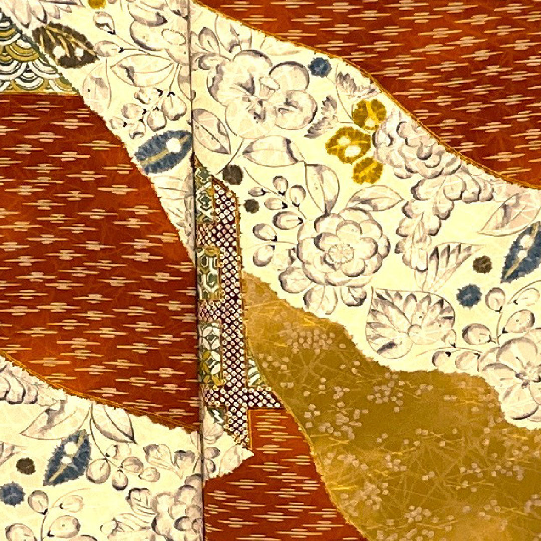 小紋 身丈157cm 裄丈65.5cm 袷 辻ヶ花 七宝 染疋田 正絹 Aランク クリーム系 1115001993315