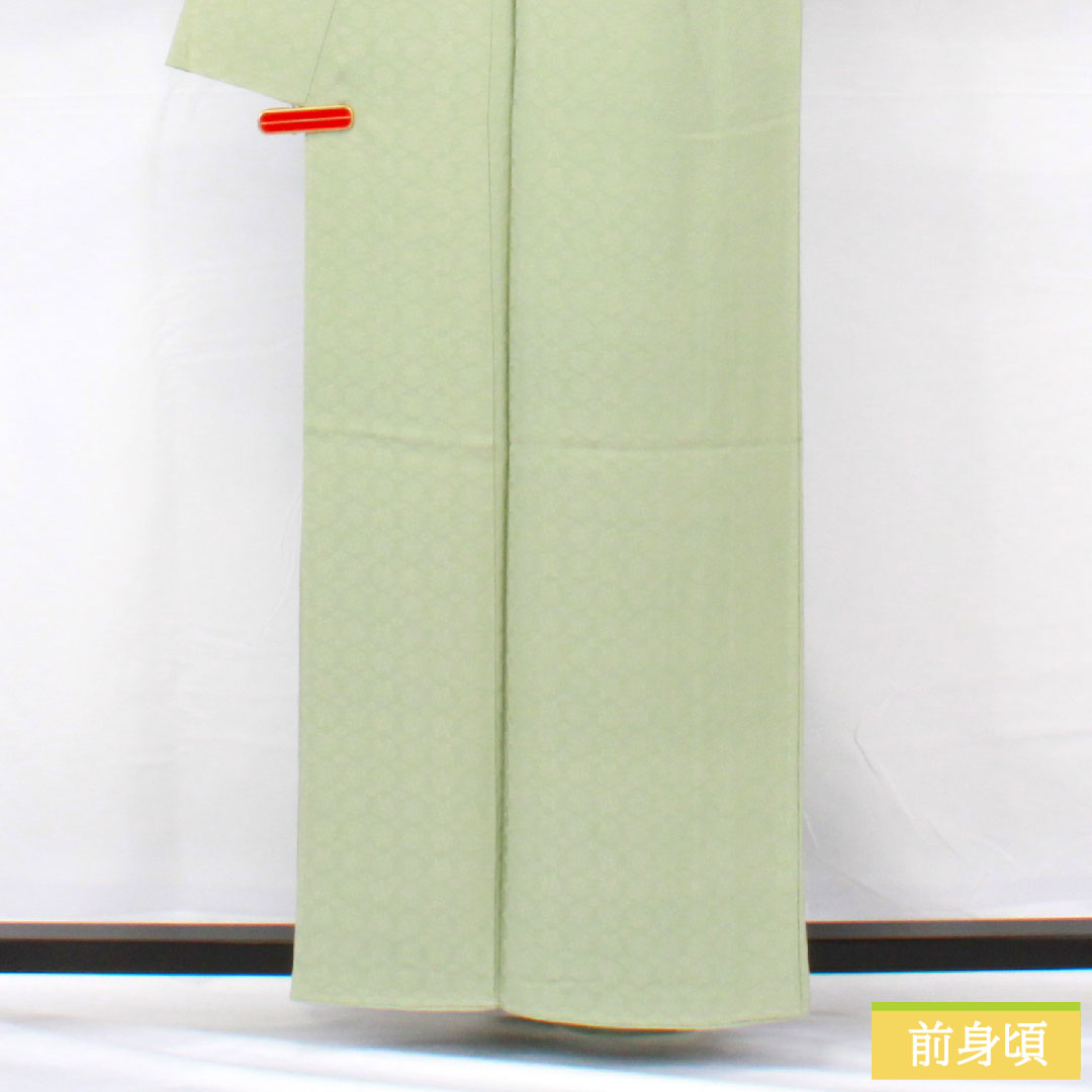 Plain color, pure silk, length 158cm, sleeve length 64.5cm, light green, one crest, four-layered, lined, S rank, green, 1114001662319