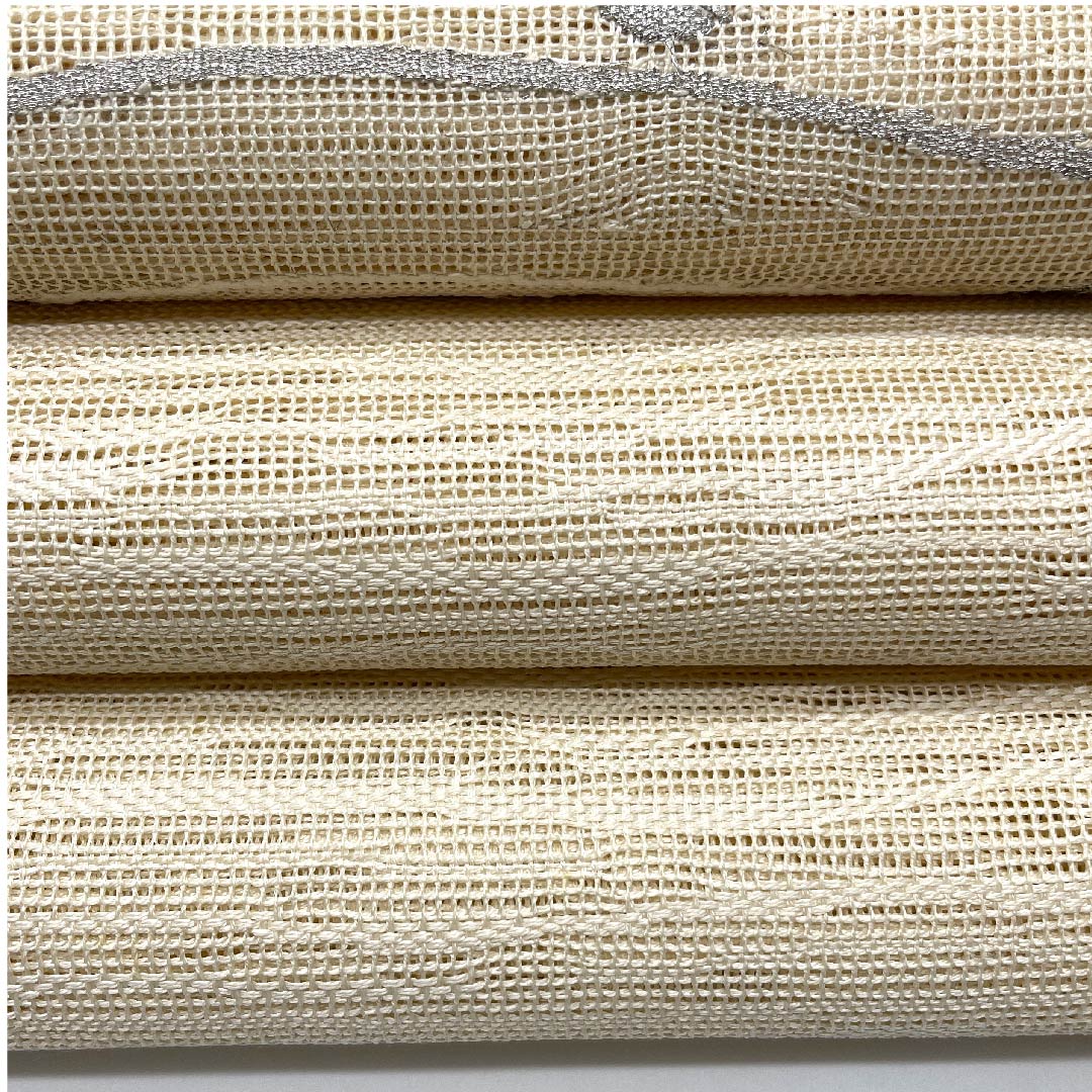 名古屋帯 東京白茶色 夏帯 紗 抽象模様 帯丈370cm 正絹 Aランク ポイント柄 カジュアル ベージュ系 1124004273325 開き仕立て