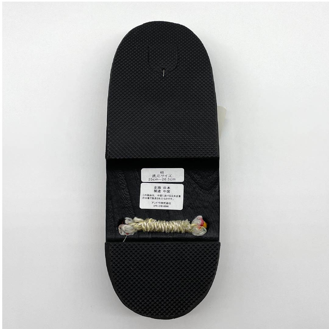 (Brand new, unused) Geta (Japanese clogs) with chrysanthemum, cherry blossom, tortoiseshell and cloisonne patterns, size XL, black, NEW rank, 1122001041510