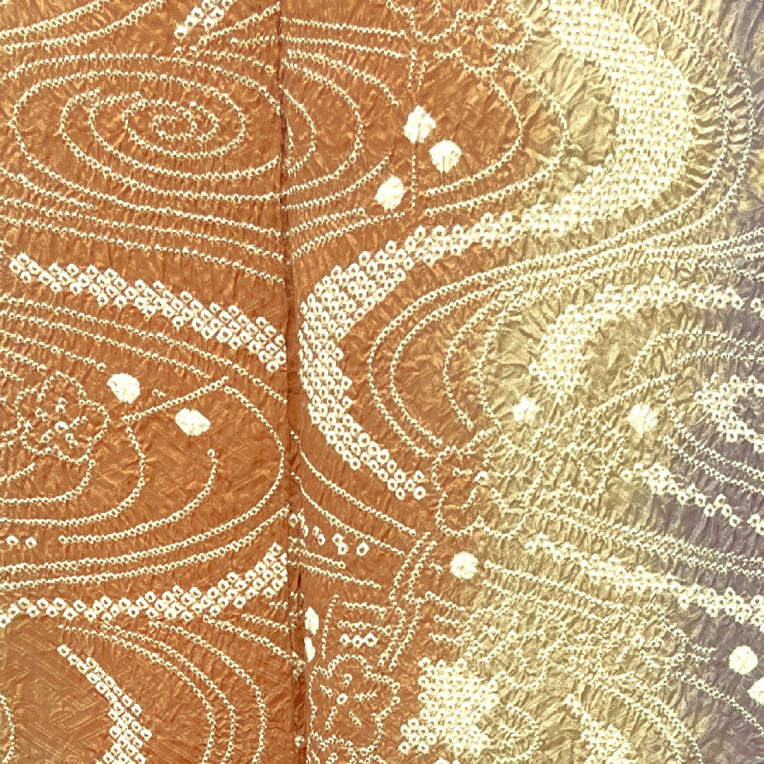 Komon Length 155cm Sleeve length 63cm Awase All tie-dye Plum Flowing water Pure silk A rank Gradation 1115003093399