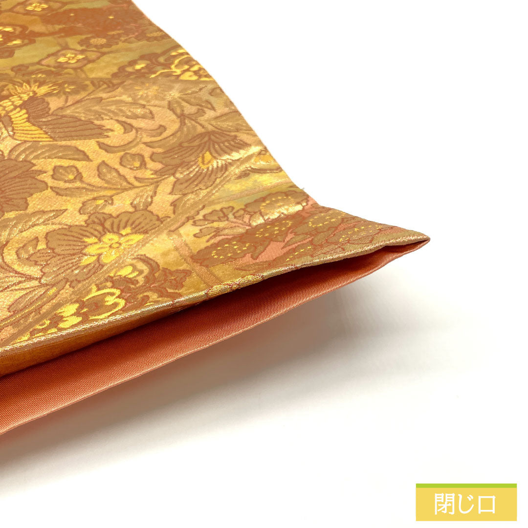 Fukuro Obi (Sash), Pure Silk, S-Rank, Nishijin Weave, Genuine Gold and Silk Leaf, Saijo Reika Design, Length 438cm, Six-Ply, Formal, Gradient Pattern, Product Number: 1123016142399