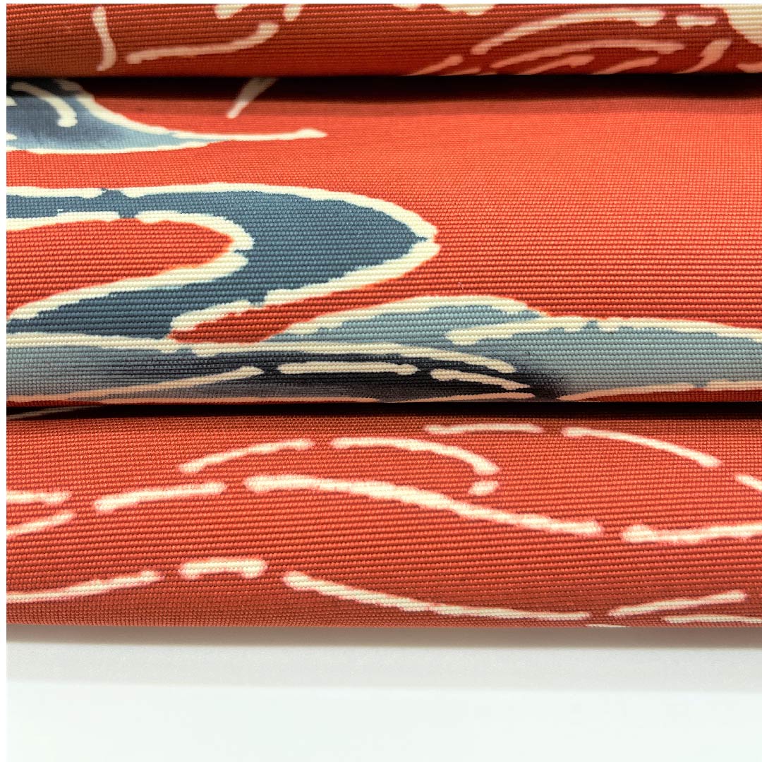 名古屋帯 紅鳶色 蝶 草花模様 帯丈349.5cm 正絹 Bランク 全通 カジュアル 朱系 1124003024316 名古屋仕立て