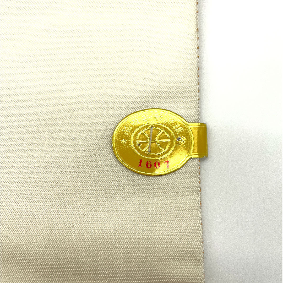 Nagoya obi with Chinese flower pattern, obi length 361cm, pure silk, A rank, six-pass, semi-formal, cream color, 1124001523315, Nagoya style