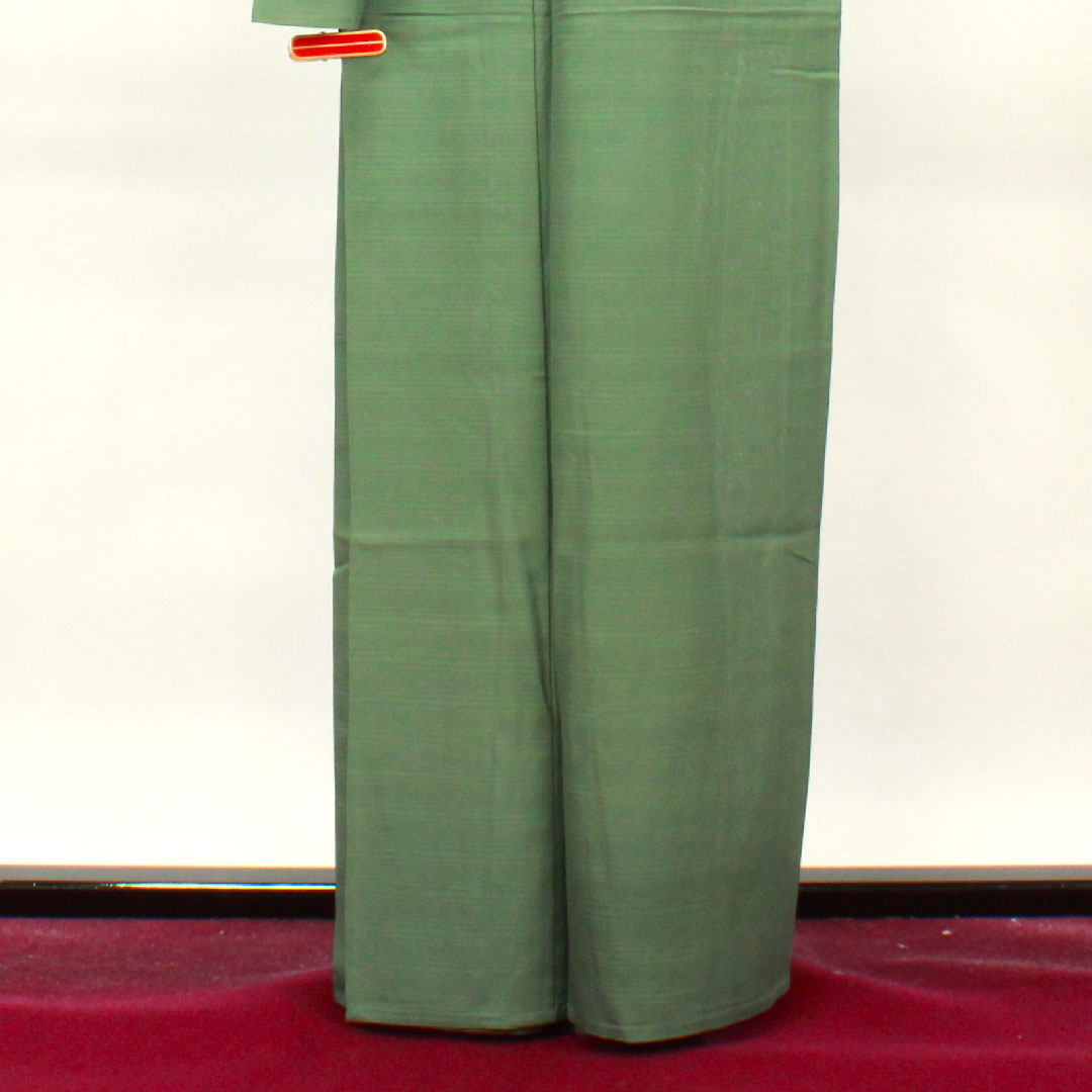 Summer item, pure silk, plain color, length 162.5cm, sleeve length 66cm, bamboo color, plain color, silk, A rank, green, 1132001073419