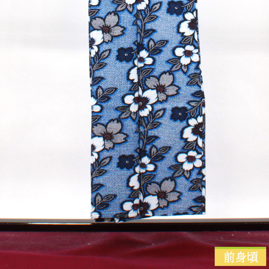 浴衣 木綿 身丈152.5cm 裄丈64cm Sランク 単衣 紺系 濃紺色(のうこんいろ) リップル 抽象花 1118004742218