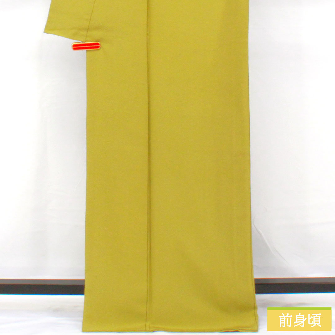 Plain color, pure silk, length 167.5cm, sleeve length 70cm, plain blue leaf color, one crest, ringed quince and flower horn, lined, A rank, green, 1114001973519