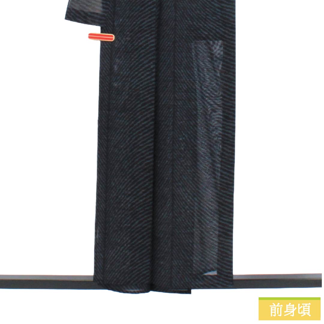 夏物 正絹 紬 Aランク 身丈156cm 裄丈67cm 抽象模様 紗 マルチカラー 1132004323328