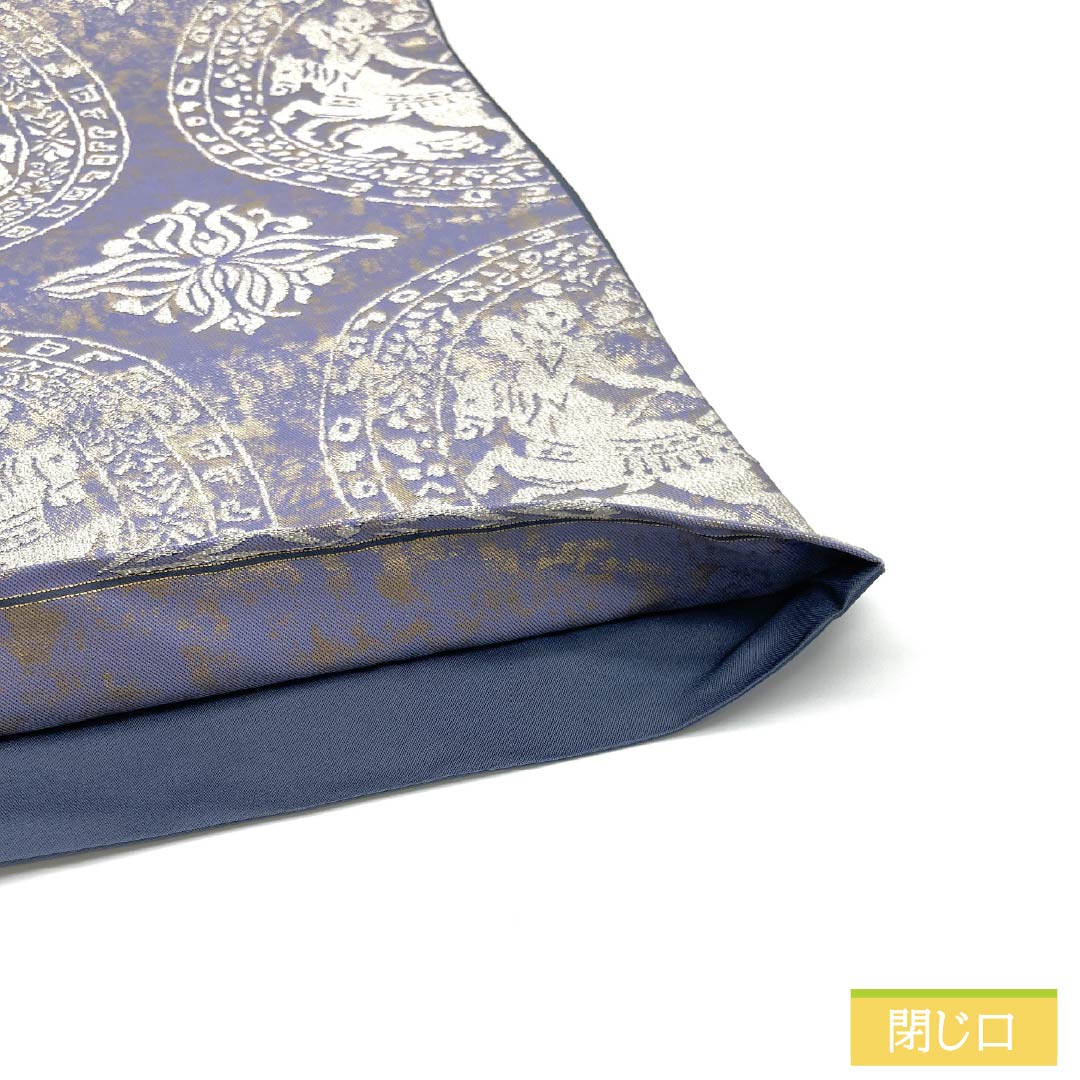 Fukuro Obi (Sash) in Pure Silk, S-Rank, Beniminato Color, with Karirou Crest, Length 444cm, Six-Ply, Semi-Formal, Purple, Item Number: 1123015172320