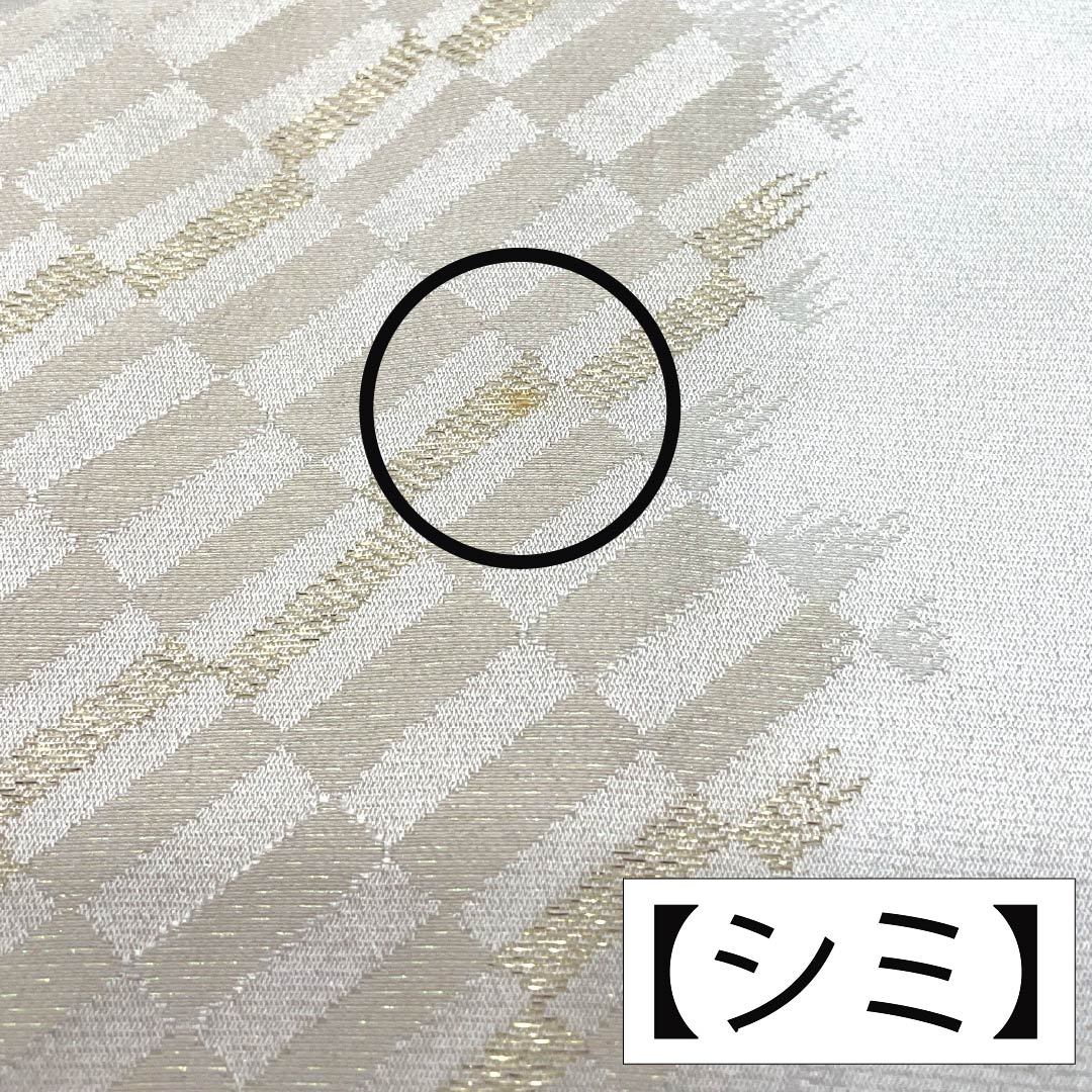 Obiage Silk A-Rank Formal White Geometric Pattern For Tomesode Length approx. 167cm Width approx. 30.5cm White family 1136004613911