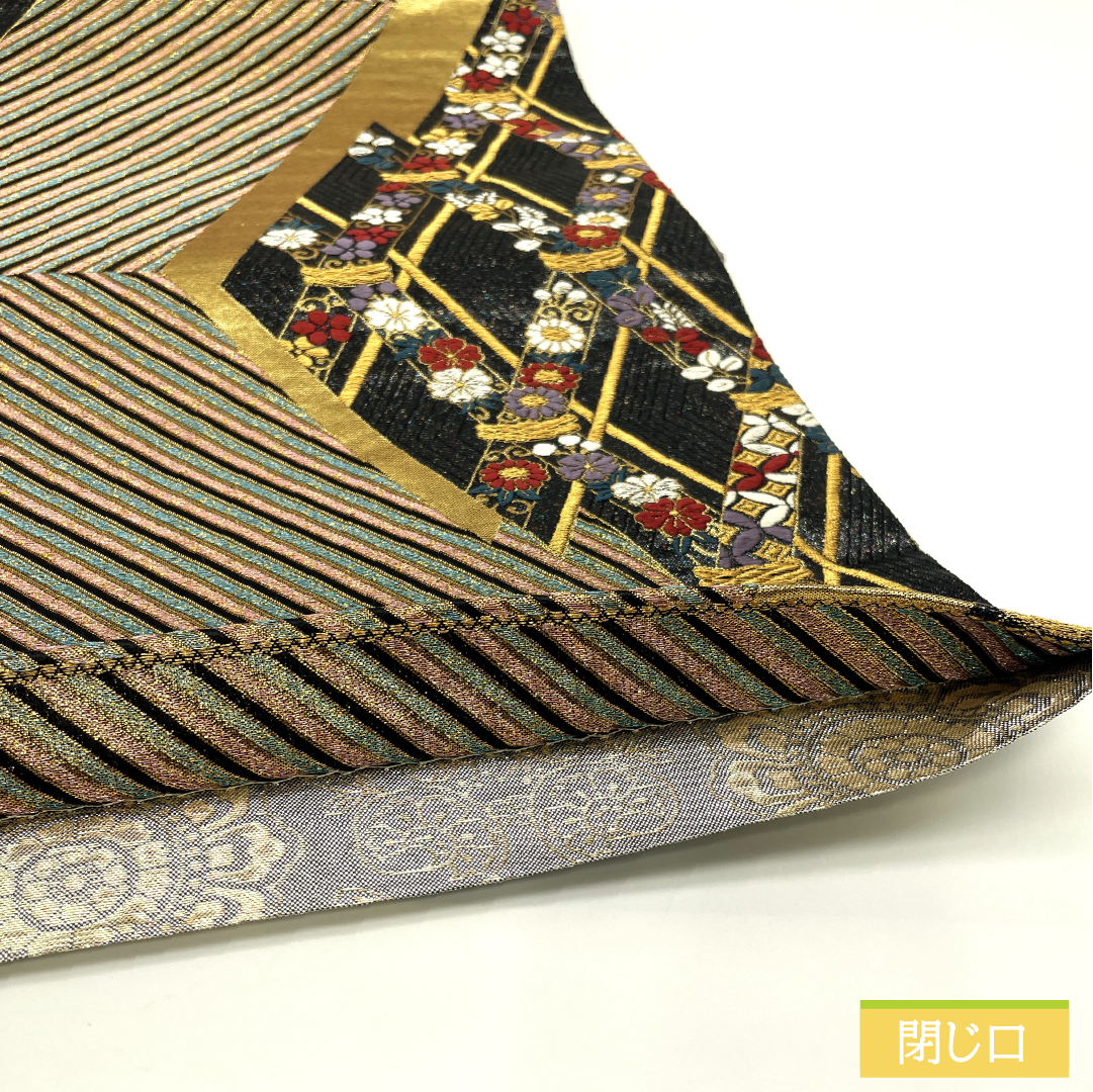 Fukuro obi, pure silk, A rank, abstract pattern, Nishijin-ori, obi length 424cm, rokkaku, formal, gradient, 1123017323399