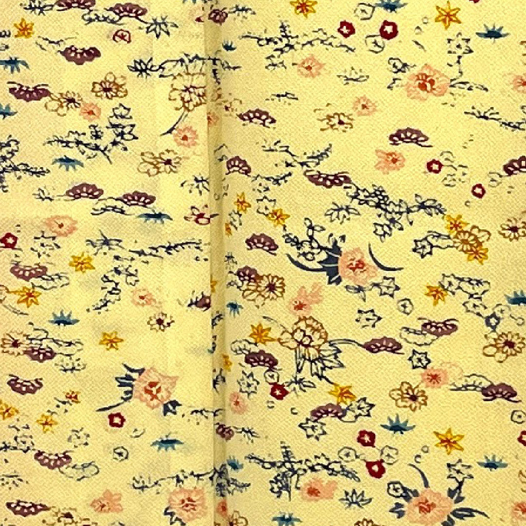 Komon, Length 162.5cm, Sleeve length 65.5cm, Lined, Pine, Bamboo, and Plum, Pure Silk, S Rank, Cream, 1115001182315
