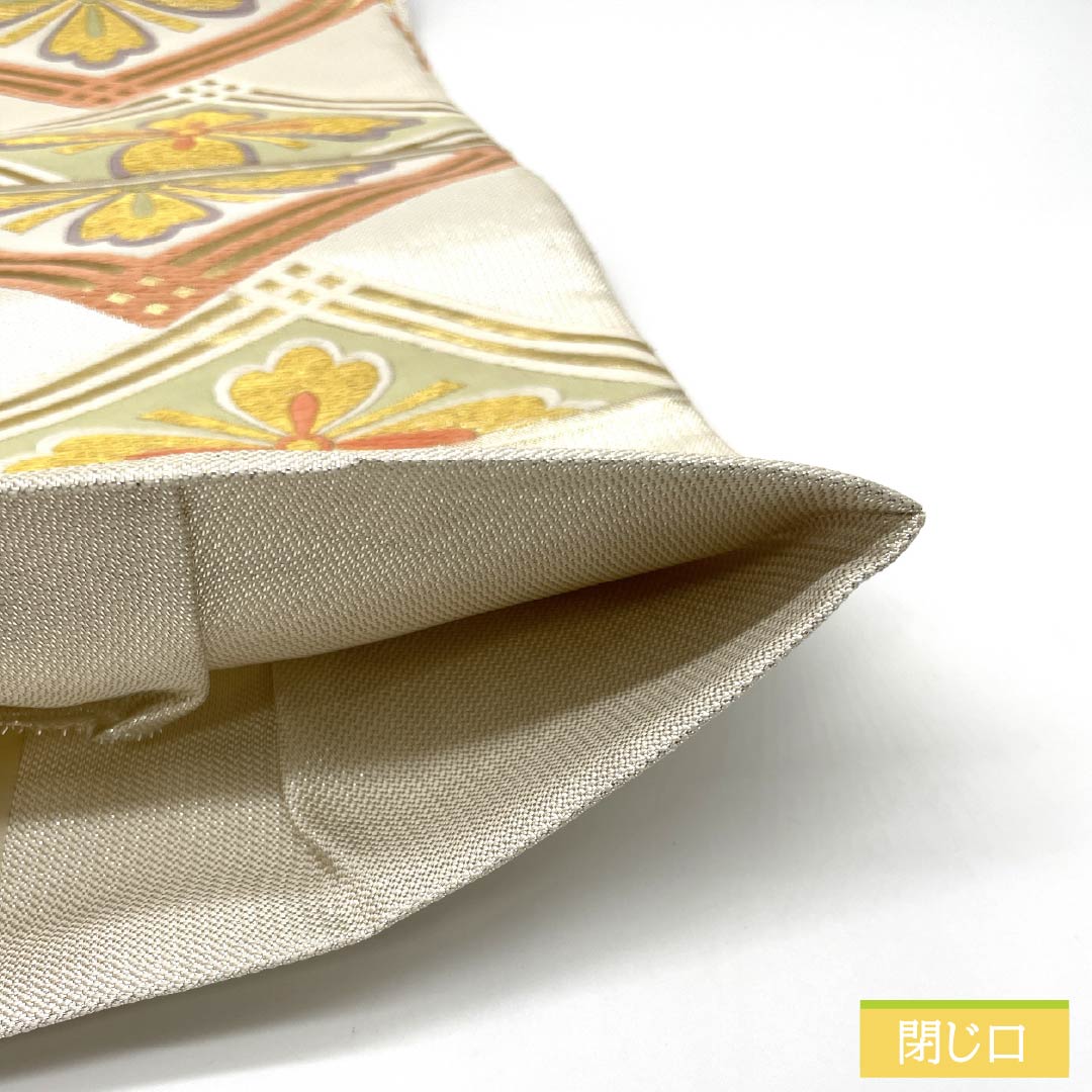 【Unfinished】Fukuro obi, pure silk, S-rank, Komori Textile, for Kurotomesode/Furisode, Sueri, Nishijin-ori, obi length 452cm, Rokutsu, formal, silver-toned, 1123015572422