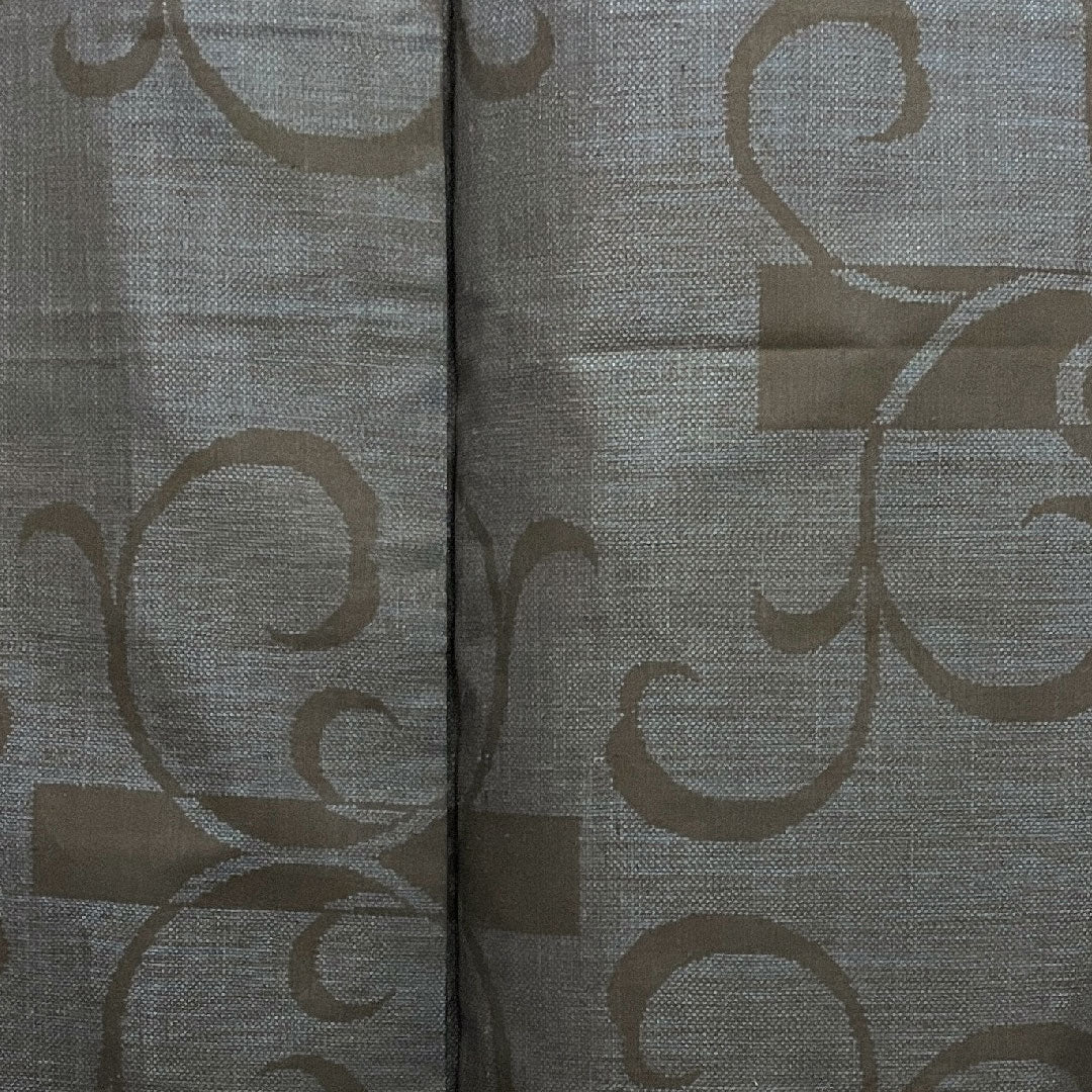 Oshima Tsumugi, Length 158.5cm, Sleeve length 62.5cm, Indigo dye, 12 marks, Warp and weft ikat, Ivy pattern, Pure silk, S rank, Awase, Navy blue, 1116001602318