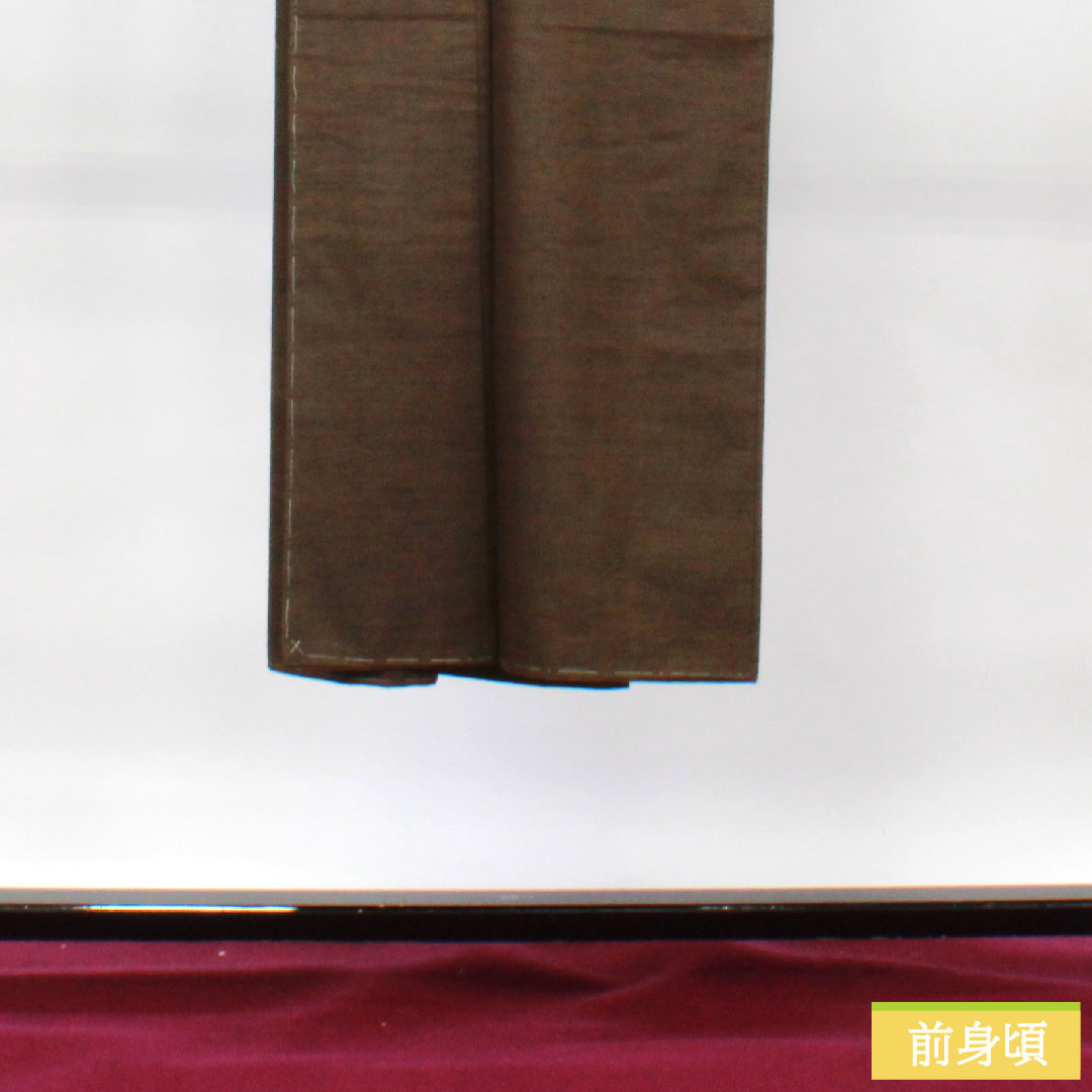 Men's pure silk, length 135cm, sleeve length 66cm, Kenfusa color, with basting thread, unused, S rank, lined, brown, 1119000692314