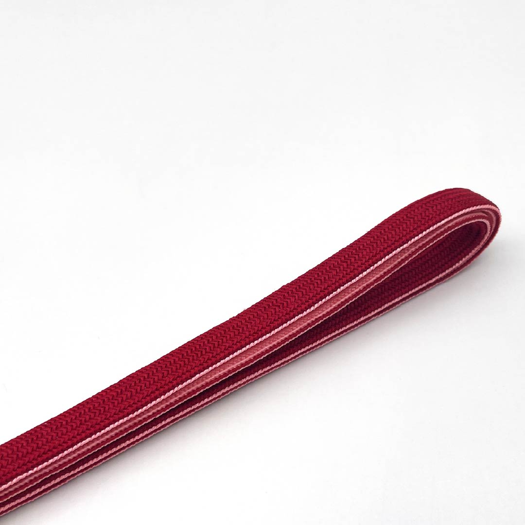 (Like new) S-Rank Silk Obijime and Obiage Set, Sapphire and Crimson with Glitter, Approximately 156cm Long, 1.3cm Wide, Semi-Formal, Red, Item Number: 1141000152312