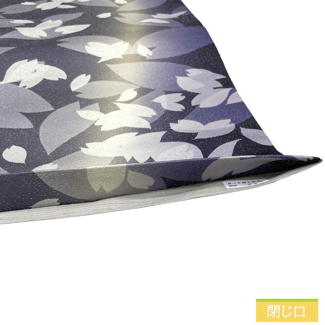 袋帯 正絹 Sランク 蒲萄鼠色(ぶどうねずいろ) 染め帯 桜 花びら グラデーション 帯丈462cm 全通 セミフォーマル 紫系 1123017752420