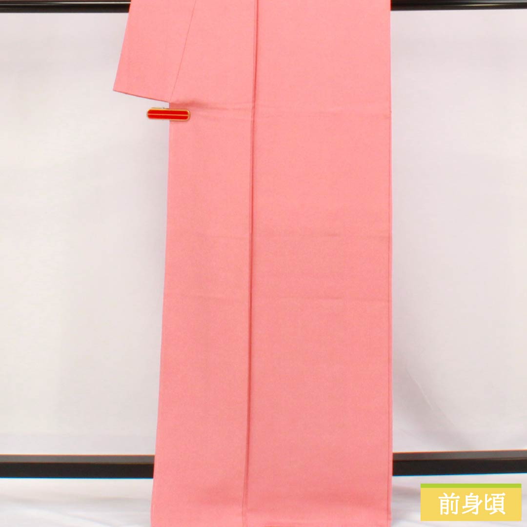 小紋 正絹 Sランク 身丈166.5cm 裄丈68cm 袷 紅梅色(こうばいいろ) 江戸小紋 鮫柄 型染 ピンク系 1115006622513