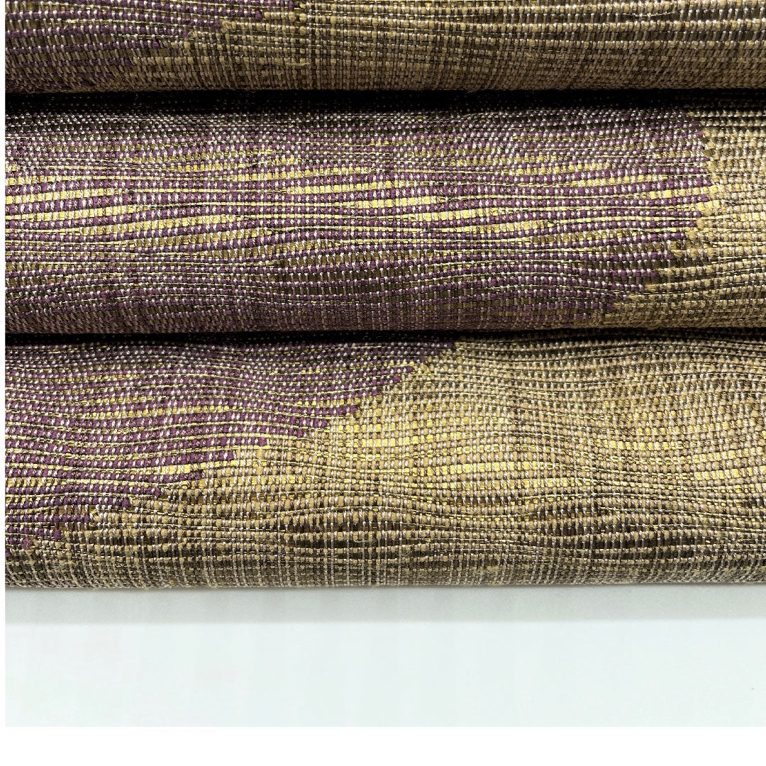 Fukuro Obi (Japanese-style sash dyed with brush) with wave pattern, obi length 428cm, pure silk, S rank, full length, casual, brown, 1123005132314