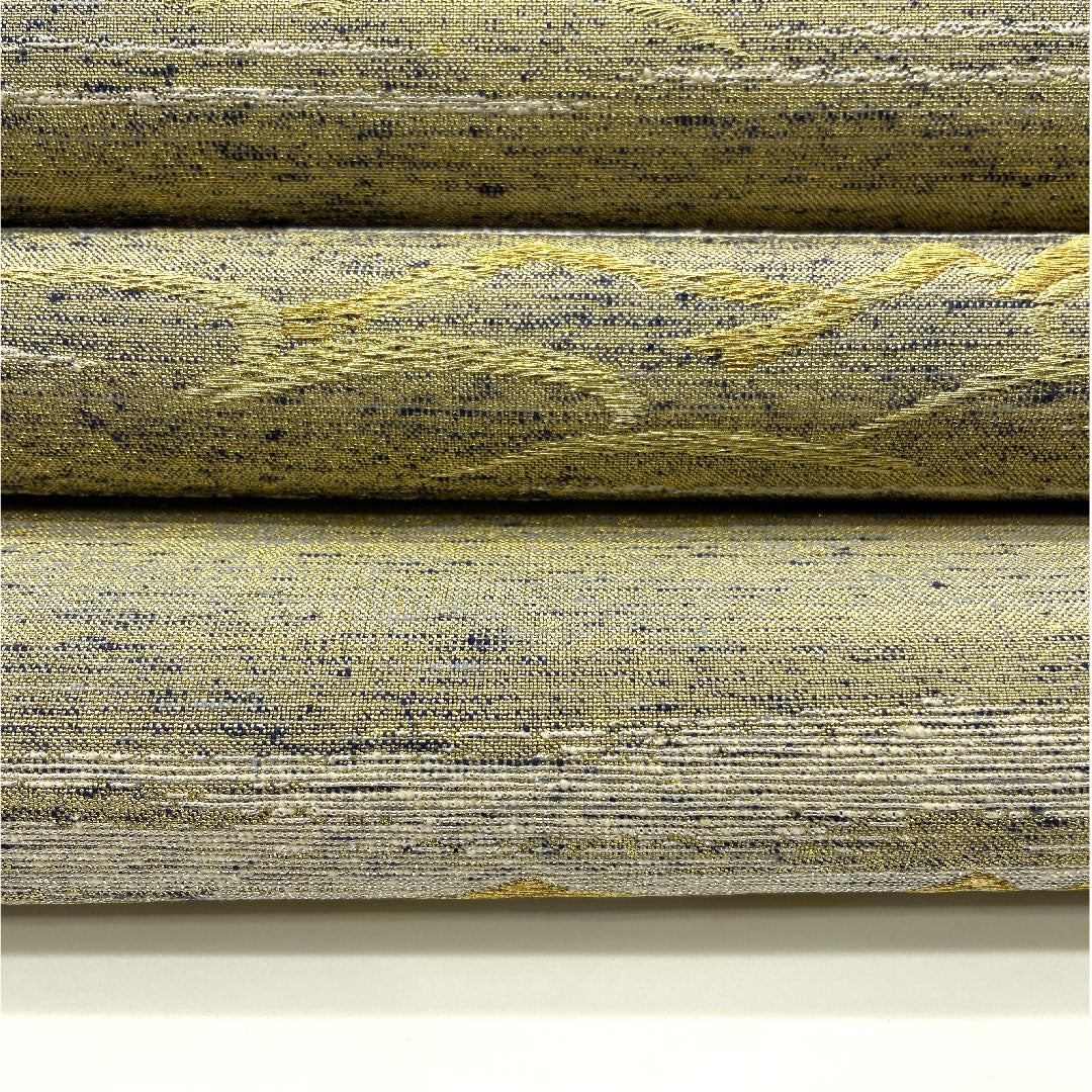 Fukuro Obi (Bag) with Gold Thread by Kondo Yuzo, Length 438cm, Pure Silk, S Rank, Six-Way, Formal, Gold, 1123004622321