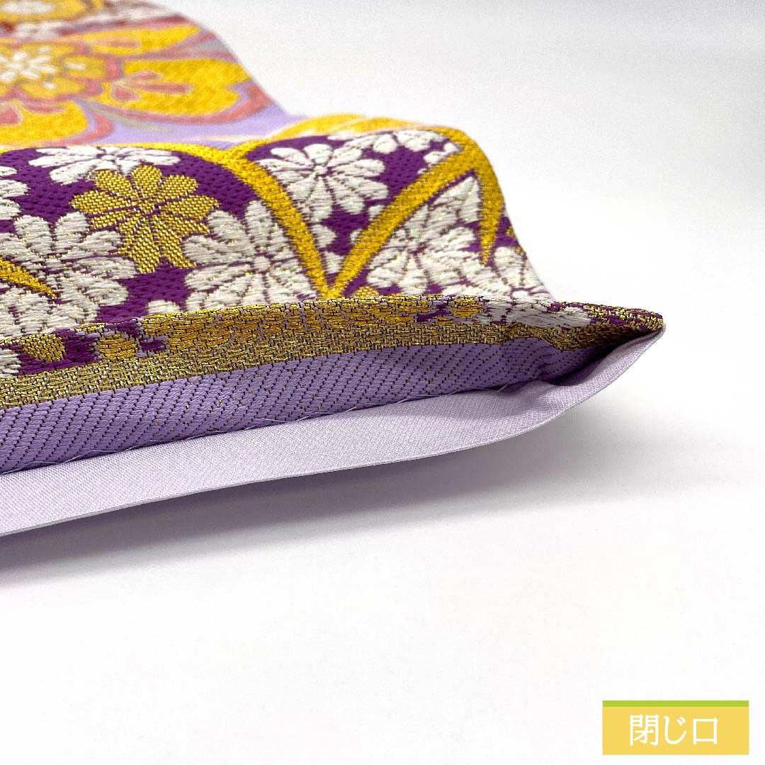 Fukuro Obi, Pure Silk, Pale Purple, Cherry Blossom, Length 446cm, S Rank, Six-way, Formal, Purple, 1123011642320