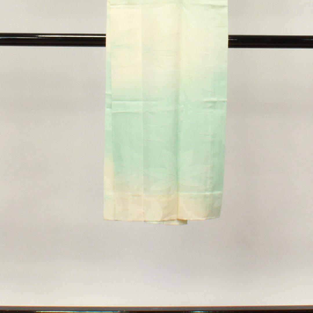 長襦袢 正絹 身丈126.5cm 裄丈67cm 単衣 フォーマル 紅葉 Sランク 水色系 1129000542224