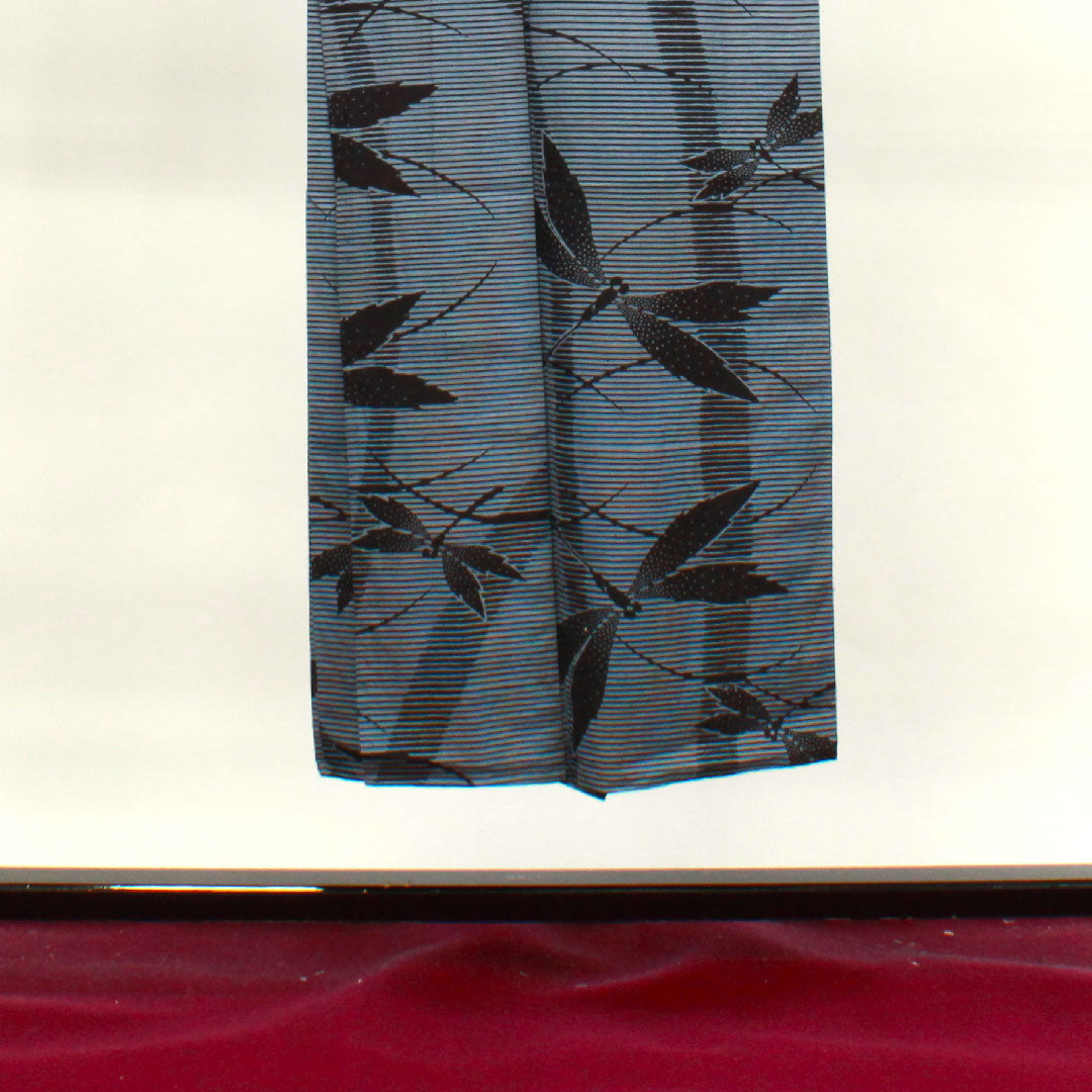 浴衣 灰青色 トンボ 木綿 Sランク 単衣 身丈145.5cm 裄丈64.5cm グレー系 1118003892122