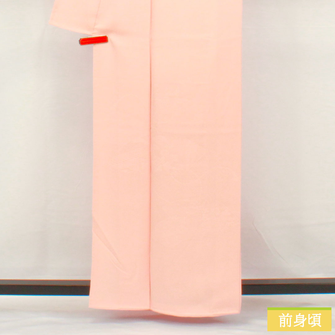 Plain color, pure silk, length 160cm, sleeve length 64cm, Sayagata, lined, A rank, pink, 1114001963413