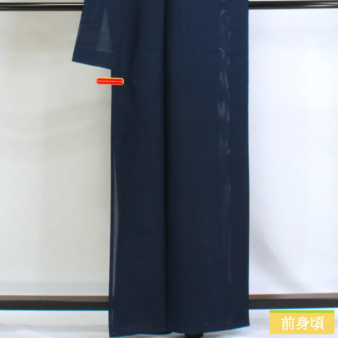 Summer kimono, polyester, plain color, S rank, length 162cm, sleeve length 63.5cm, navy blue, washable, silk pongee, navy blue, product number 1132003182418