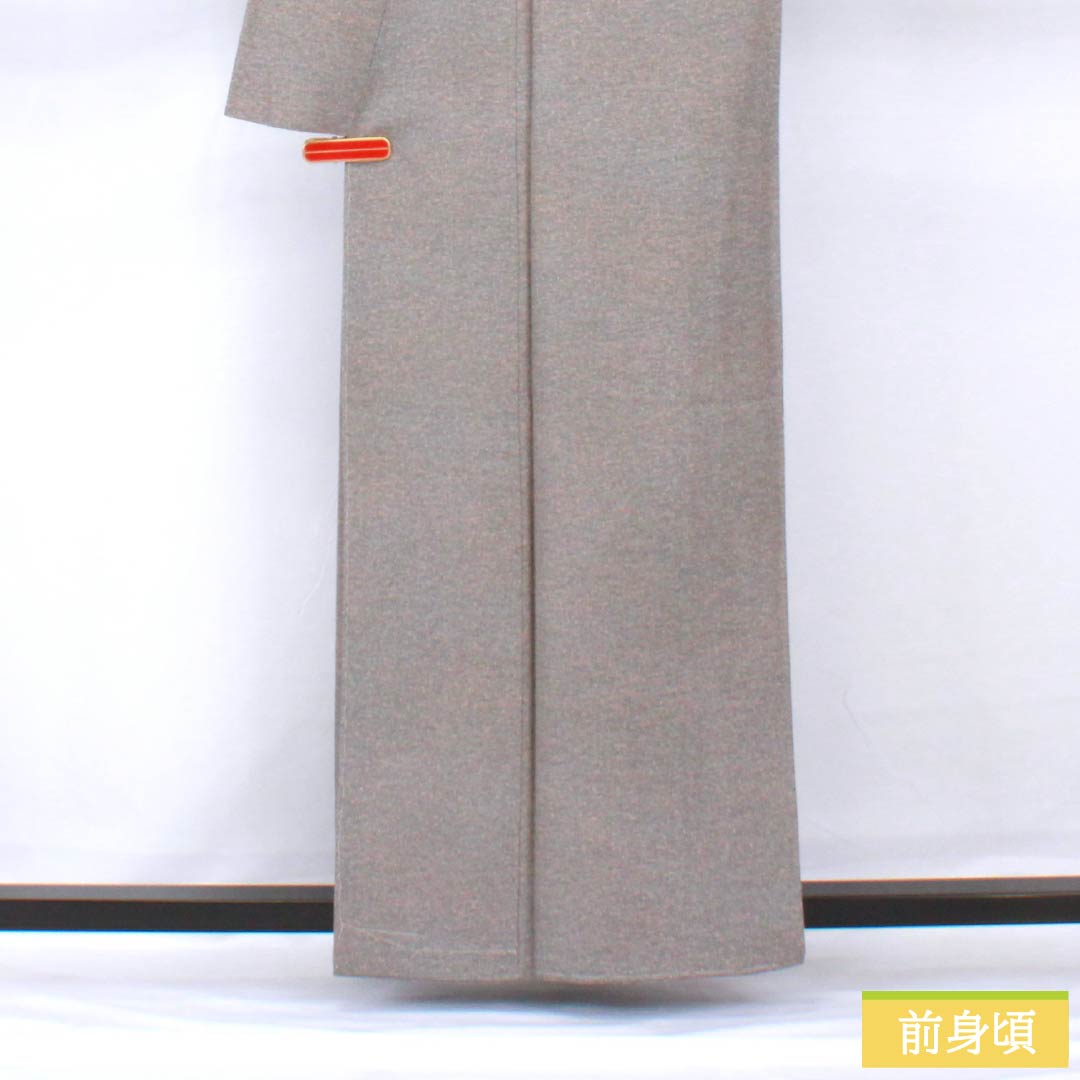 Komon, pure silk, length 160cm, sleeve length 64.5cm, lined, smoked silver, tataki-dyed, with basting thread, S rank, gray, 1115005842422