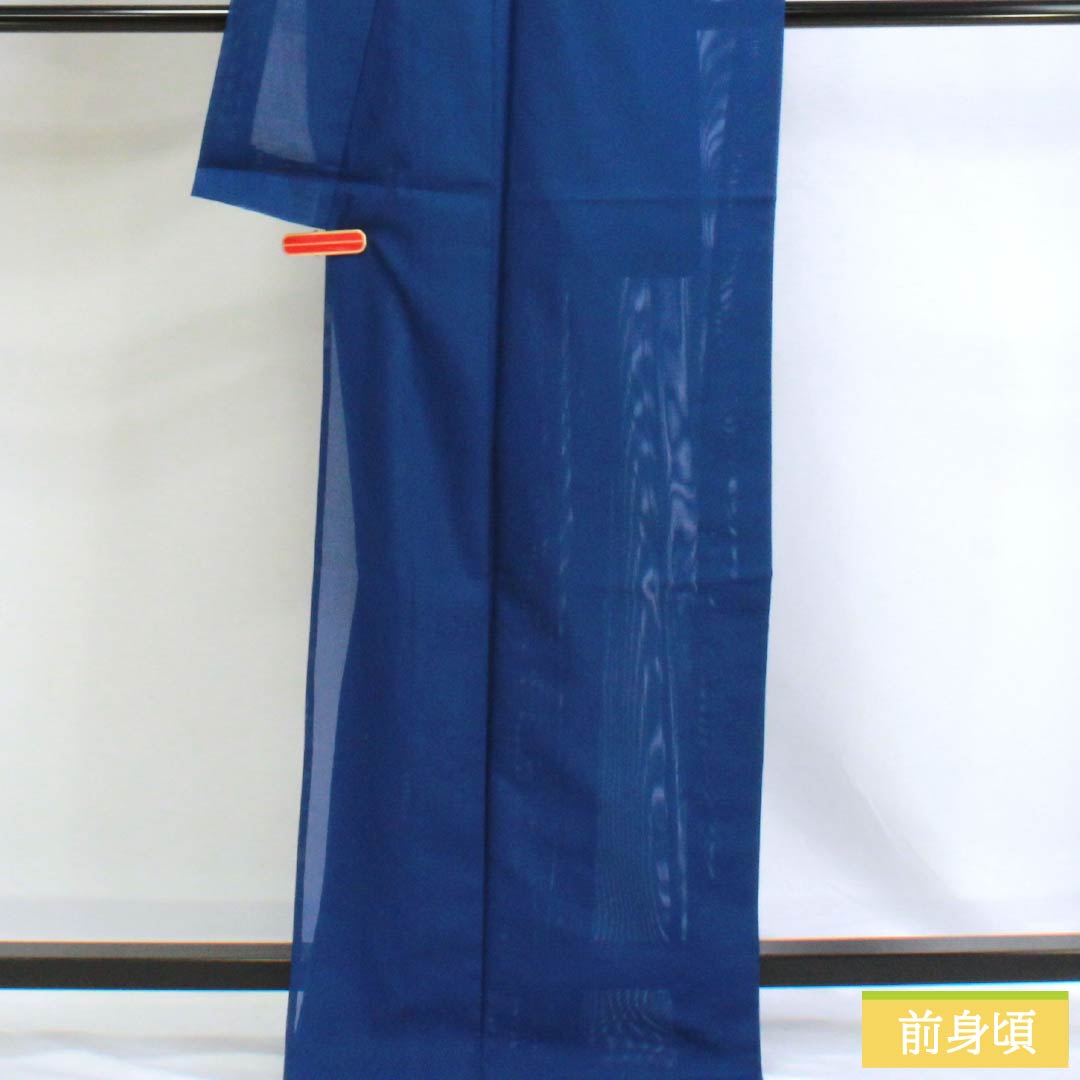 Summer kimono, polyester, plain color, A rank, length 171.5cm, sleeve length 66cm, washable, lapis lazuli (blue), silk pongee, blue, 1132003233617
